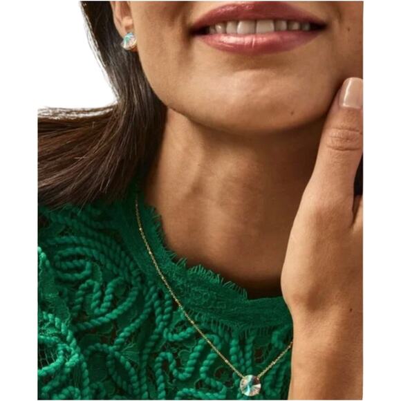 NWT! Kendra Scott Jolie Silver Pendant Necklace in Dichroic Glass - Picture 8 of 8